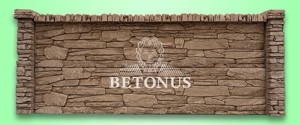 Betonový plot Břidlice Austin se světlou patinou - BETONUS s.r.o.