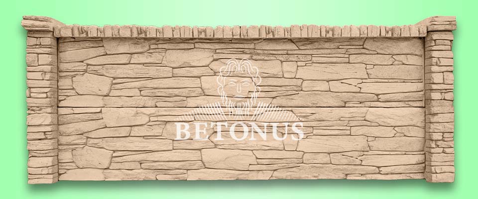 Betonový plot Břidlice Memphis - BETONUS s.r.o.