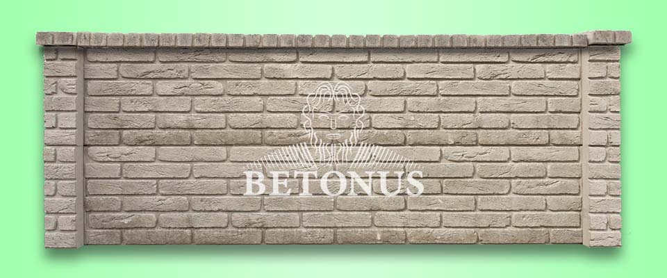 Betonový plot Cihla šedá - BETONUS s.r.o.